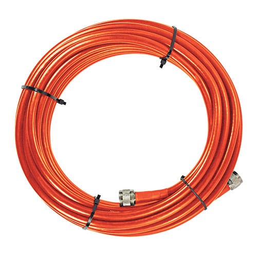 30' SC-400 PLENUM COAX CABLE, N-MALE, ORANGE