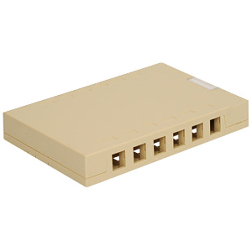 ICC IC107SBTIV Surface Mount Box with 12 Ports, Ivory