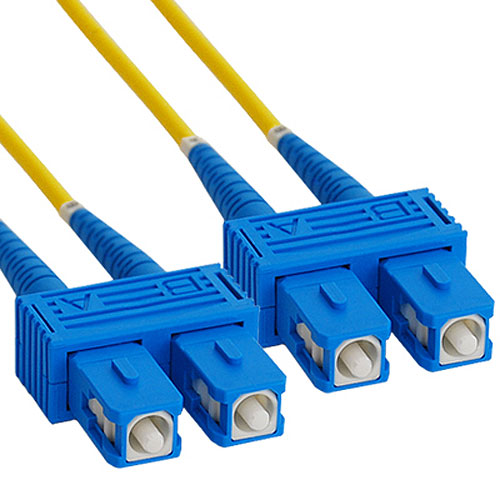 ICC ICFOJ8C505 SC-SC Duplex Singlemode 9/125 (OS1) Fiber Optic Patch Cable in Yellow, 5M