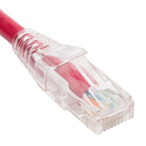 ICC ICPCST03RD Patch Cord, CAT6, Clear Boot, 3ft Red Low Profile, Ass