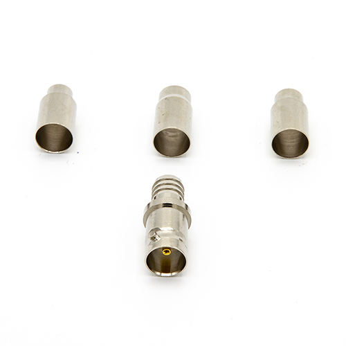 BNC Crimp On Connector, Female, 75 Ohm, 10 Pack