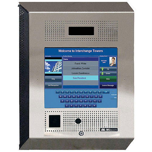 Mircom TX3-TOUCH-S15-D 15 in. Touch Screen Entry Panel with Voice, Camera & Card Reader