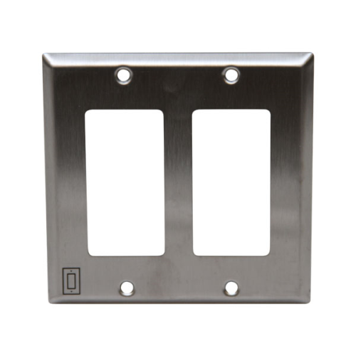 Double Gang Stainless Steel Decora Plate