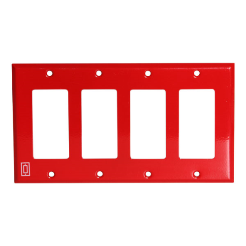 Infinity 4 Gang Plate Red