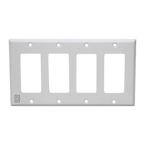 4 Gang White Decora Plate