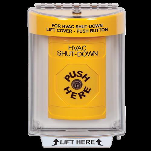 Safety Technology Yellow Turn To Reset Stopper Station With Flush Mo