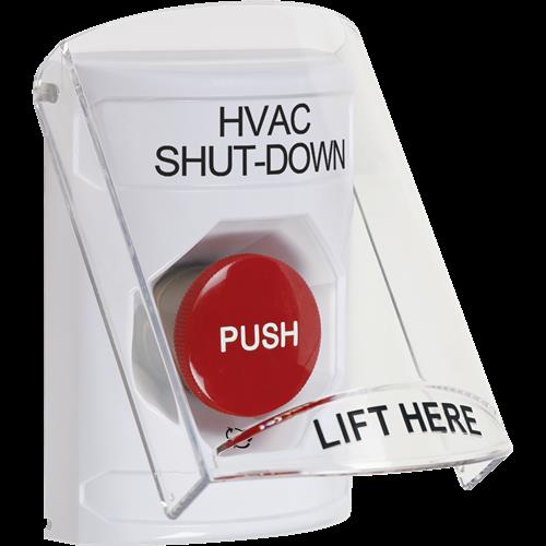 Safety Technology White Button, 6517 Cover, Turn To Reset, 