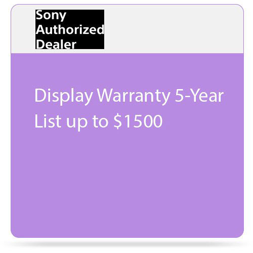 Sony Warranty/Support - 5 Year - Warranty