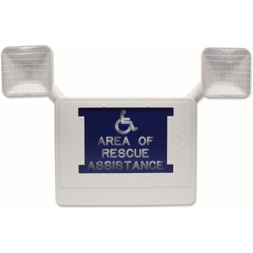 Lighted Area Of Rescue Assistance Sign, 1-Sided