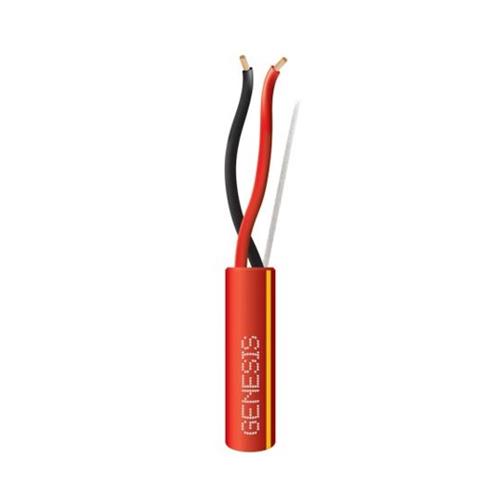 Genesis 4522104Y  14 AWG 2C Str Plenum, Red w Yellow Stripe, 1000 ft. Reel