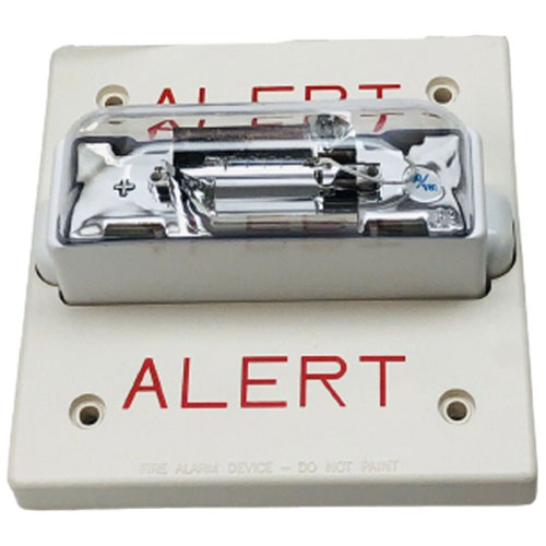 Out Door Strobe Wall Mount Alert Wording White