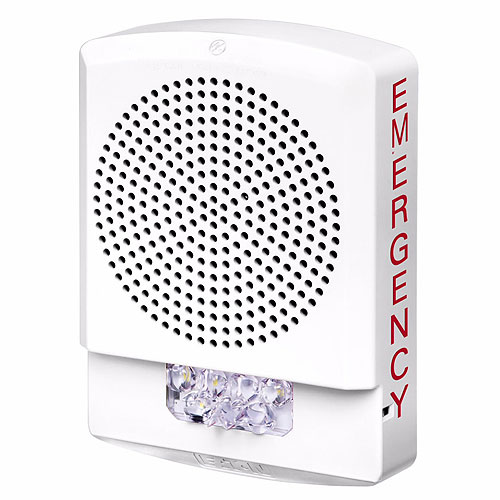 Eaton ELSPSTW-M Eluxa LED High Fidelity Speaker Strobe, White, Wall, 24VDC, 15/30/75/110/135/185CD,EMERGENCY