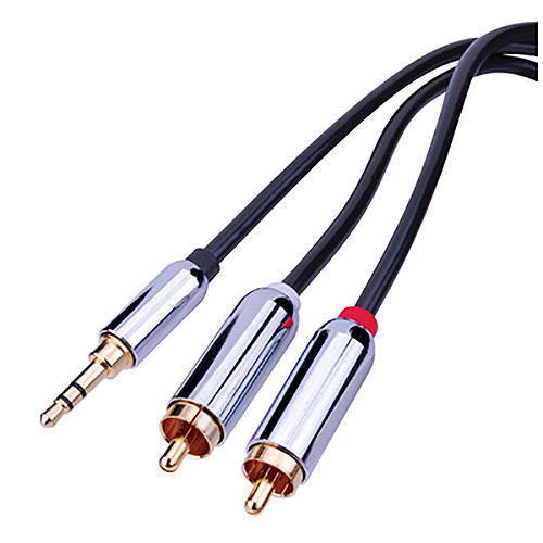 Cbl 3.5mm St Pg/2-Rca Pg 12ft