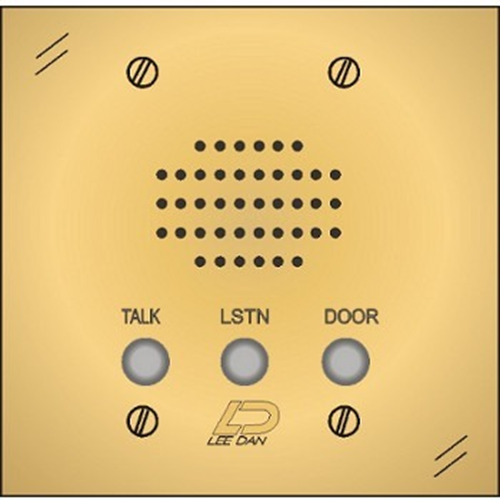 Lee Dan Solid Polished Brass 2-Gang Apartment Intercom Station With Round Metal Buttons