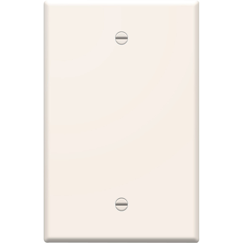 Legrand-On-Q Single Gang Oversized Wall Plate, Blank, Light Almond