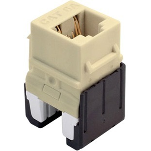 Legrand-On-Q Quick Connect Cat 6a RJ45 Keystone Insert, Light Almond (M10)