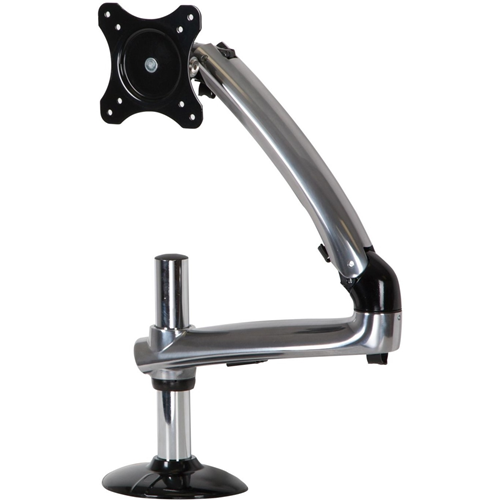 Peerless-AV LCT620A-G Desk Mount for Flat Panel Display - Black, Polished Aluminum, Chrome