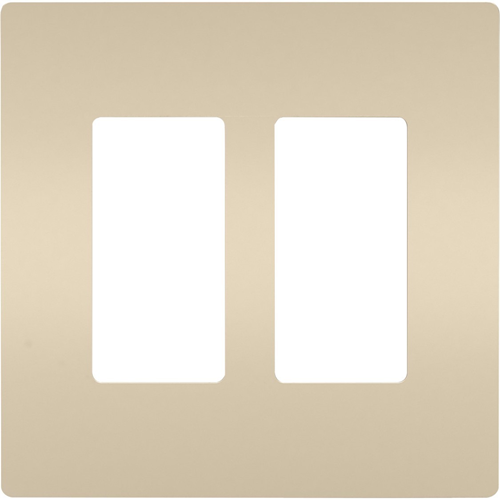 Legrand Two-Gang Screwless Wall Plate, Light Almond