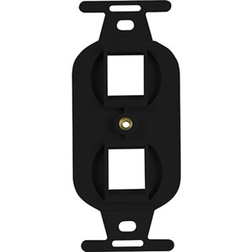 On-Q/Legrand 2-Port Keystone Duplex Type-106/Despard Wall Strap, Black