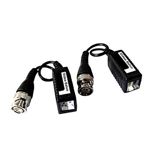 W Box Pair Push Terminal MP Video Balun (Push Terminal to Pigtail BNC)