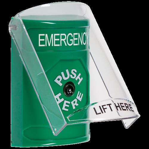 Safety Technology Grn Key To Reset Ss W/Shield Emergency Text-Eng