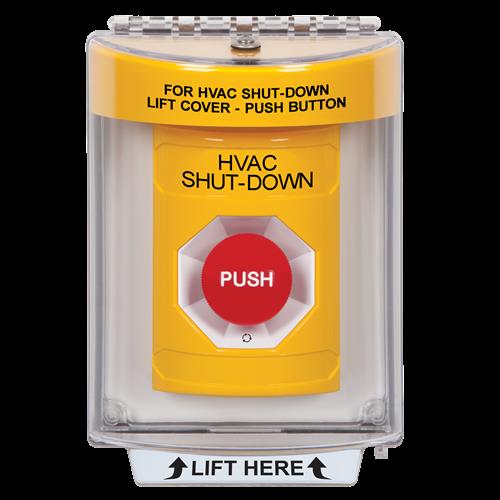 Safety Technology Yellow Turn To Reset Stopper Station With Flush Mo