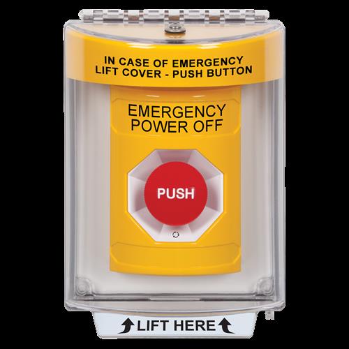 Safety Technology Yellow Turn To Reset Stopper Station With Flush Mo