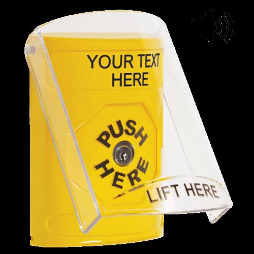 Safety Technology Yellow Key To Reset Stopper Station With Shield/So