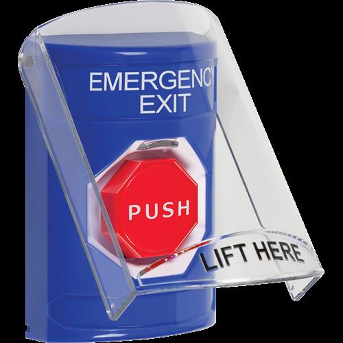 Safety Technology Blue Key To Reset Stopper Station With Shield Emer