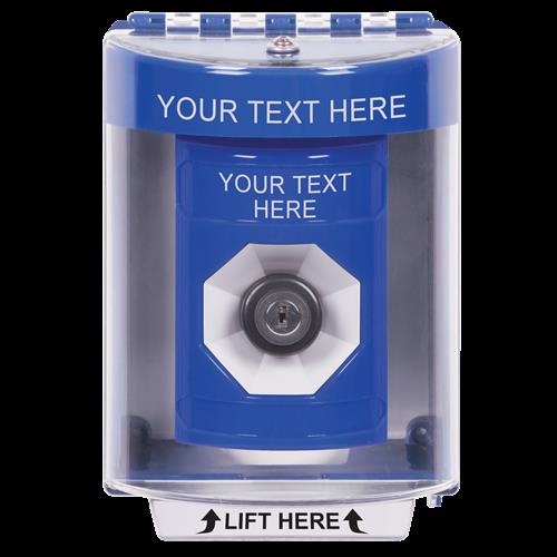 Safety Technology Blue Key To Activate Ss W/Surface Mnt Custom Text