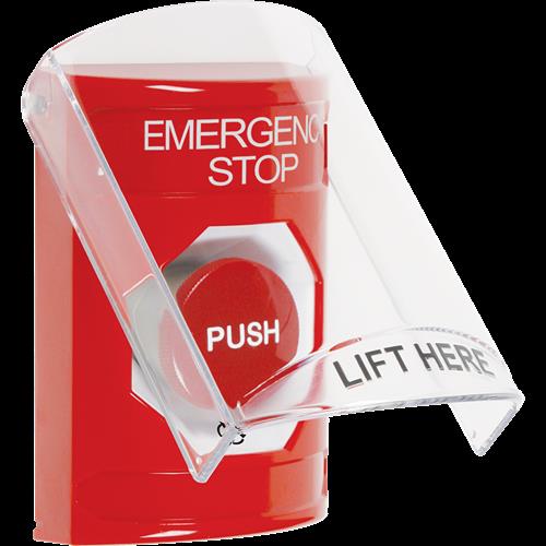 Safety Technology Red Turn To Reset Stpr St W/Shield-Emergy Stp-Text