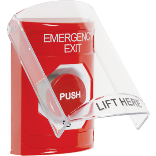 Safety Technology Red Turn To Reset Ss Unit W/ Shield Emergency Exit