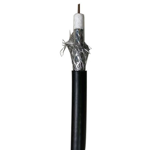 A Wire RN-7002108 RG6 Dual-Shielded CATV, Non-Plenum 18AWG CCS, 1,000 ft pull box, Black