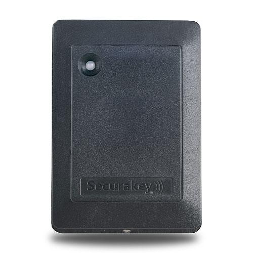 RKDT-WS Proximity Reader (Dual Technology), Switchplate Style, reads Securakey 26/32-bit or HID® 26-bit proximity cards/tags, Black