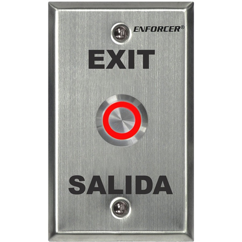 Enforcer Request-To-Exit Plate - Illuminated, Vandal Resistant, Red/Green