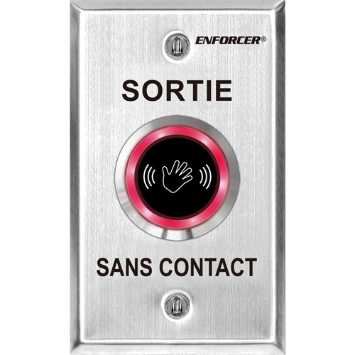 Enforcer Request-To-Exit Plate - IR No-Touch Sensor(Single-Gang, French)