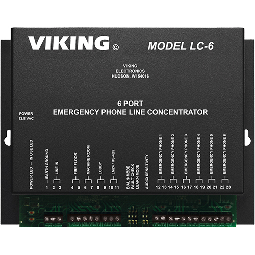 6 Port Emergency Phone Line Concentrator