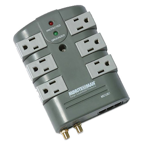 Minuteman MMS Series 6 Outlet Surge Suppressor - Receptacles: 6 - 2160J