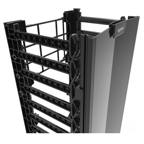 Ortronics QVMD706 Q-Series Vertical Manager, 7 ft H x 6 in wide , Double Sided