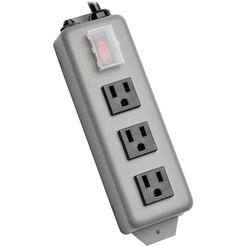 Tripp Lite Waber Power Strip Metal 5-15R 3 Outlet 5-15P 6' Cord