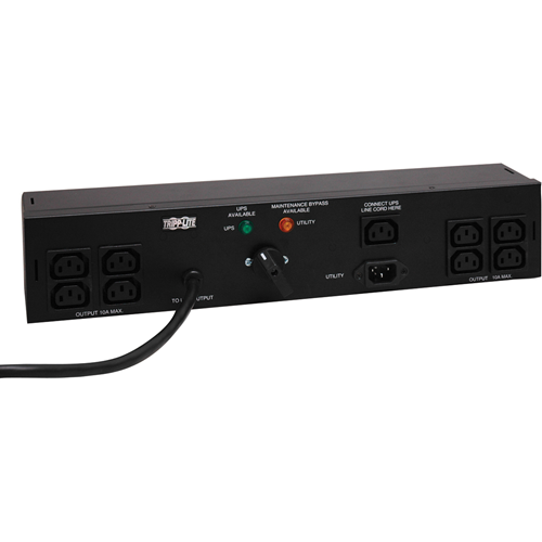 Tripp Lite PDU Dual Source w/ Hot Swap 200-240V 10A C13 C14 8 Outlet 2U RM