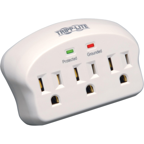 Tripp Lite Surge Protector Wallmount Direct Plug In 3 Outlet 660 Joules