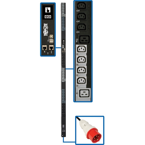 Tripp Lite 3-Phase PDU Switched 11.5kW 220/230/240V 24 C13; 6 C19 16/20A