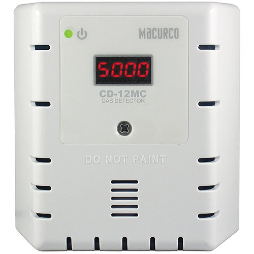 White Housing-Carbon Dioxide CO2 Fixed Gas Detector, Manual Calibration Only (120V)