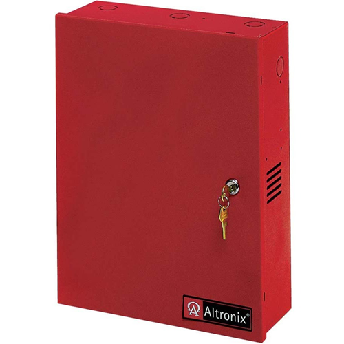 Altronix 8 PTC Outputs Power Supply/Charger. 24VDC @ 8 or 10A. Red Encl. & Xfmr.