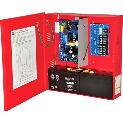 Altronix 8 Fused Outputs Power Supply/Charger. 12VDC @ 4A or 24VDC @ 3A. Red Encl & Xfmr