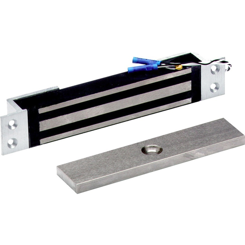 2600 Series 650 LBs Single Mortise Mini Electromagnetic Lock with Dynastat Force Sensor, Satin Aluminum