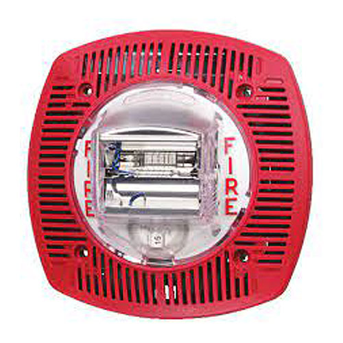 Gentex WSSPK24-15/75WR 24VDC Outdoor Speaker/Strobe Wall-Mount, Fixed 15/75 Candela, Fire Marking, Red