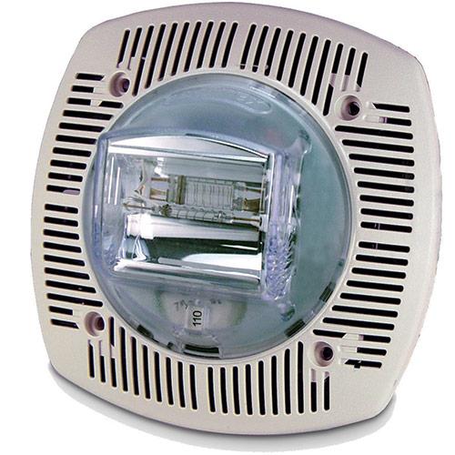 Gentex SSPK24WLPPW Low Profile Wall Mount Speaker Strobe, Pain Plain (No Lettering), 24 VDC, 15/75 cd, Off White