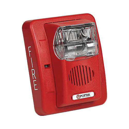 24v DC Wall Mount Horn Strobe Red Body